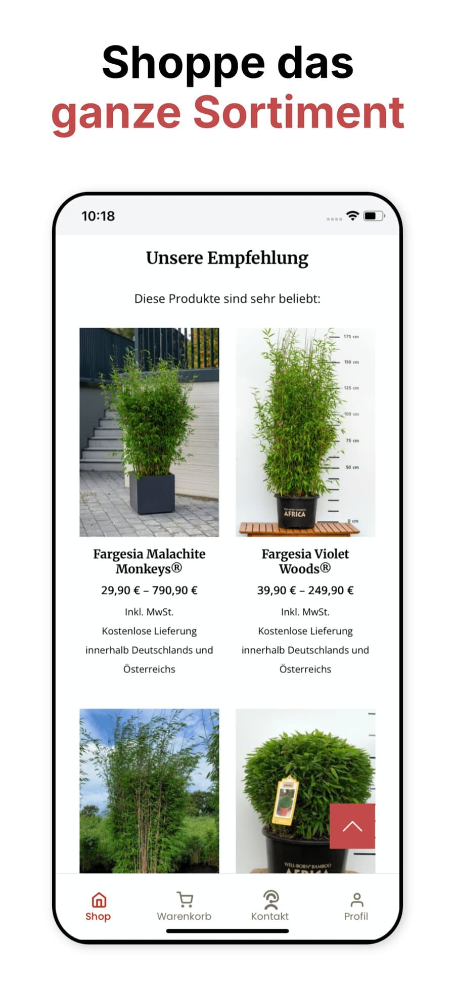 Screenshot der App