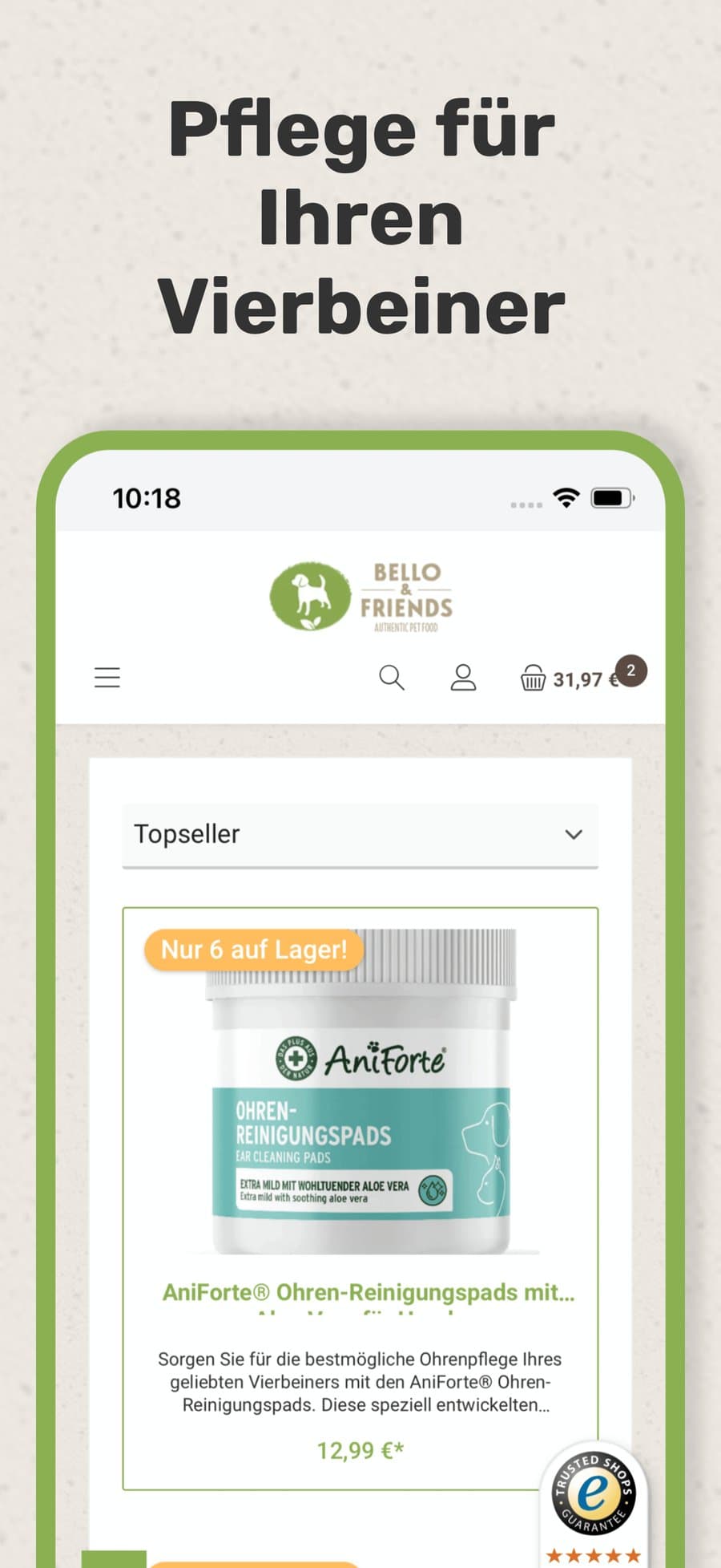 Screenshot der App