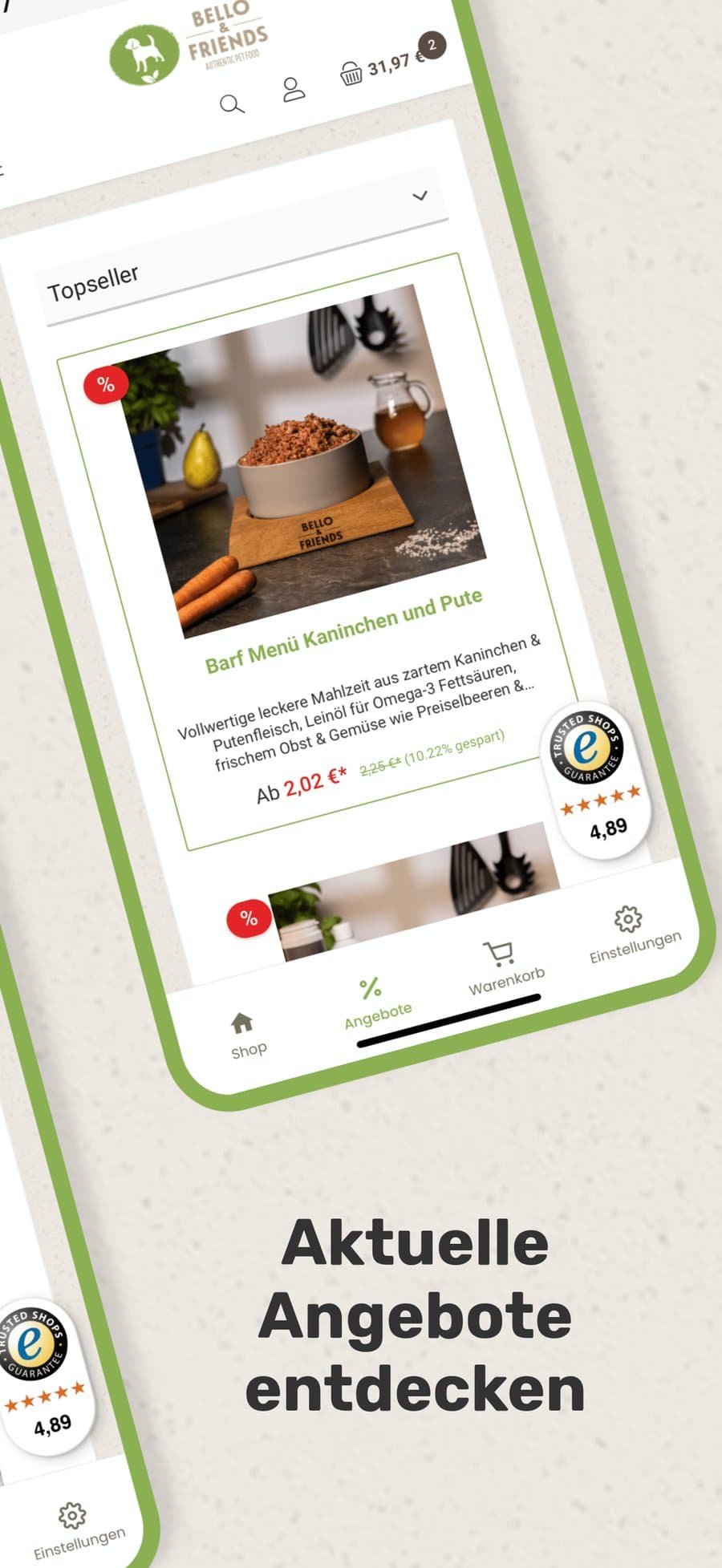 Screenshot der App