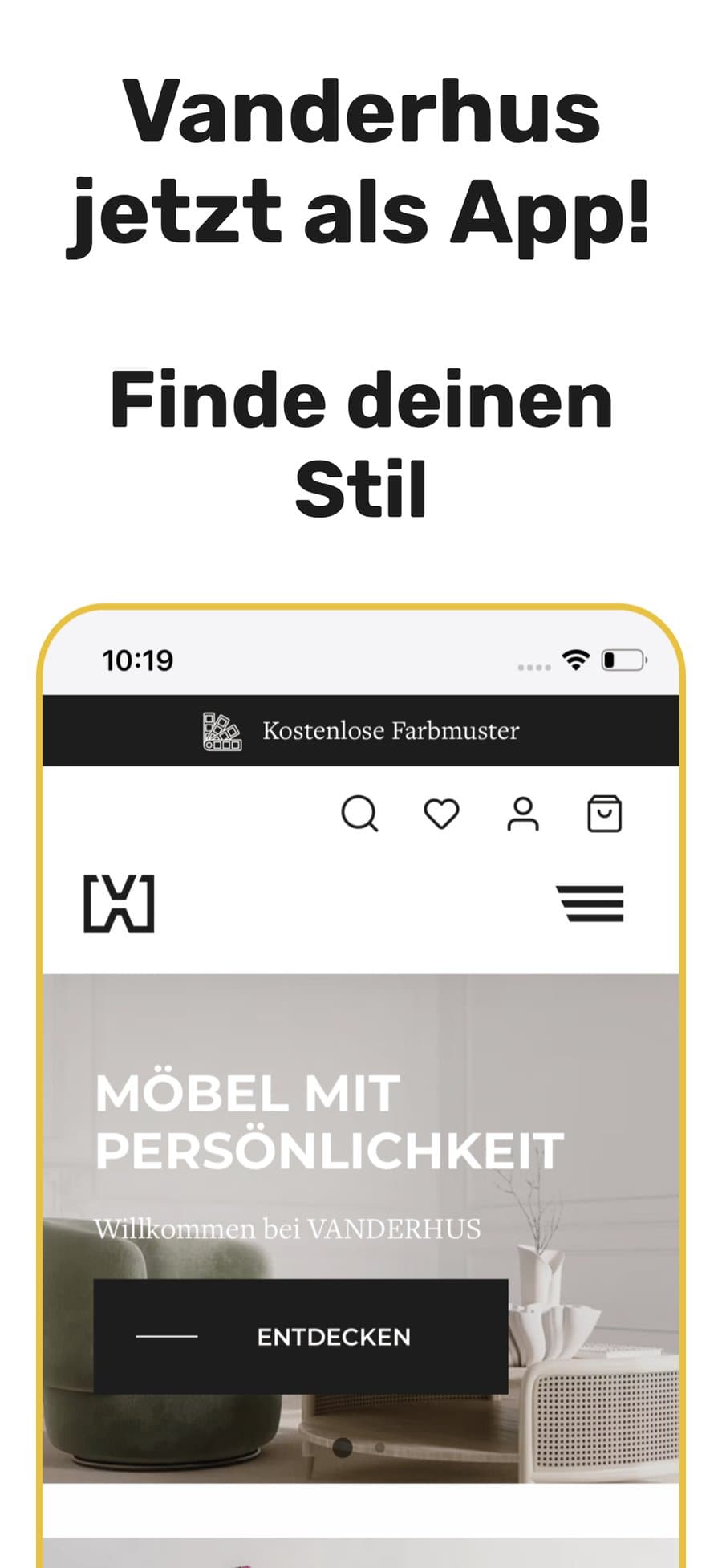 Screenshot der App