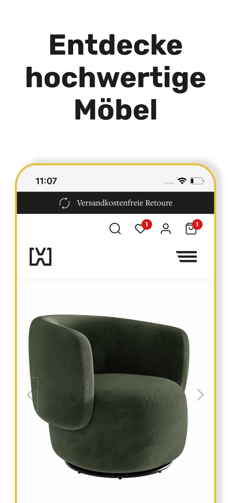 Screenshot der App